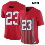 Men's NCAA Ohio State Buckeyes Jahsen Wint #23 College Stitched Elite Authentic Nike Red Football Jersey YO20Z72DE